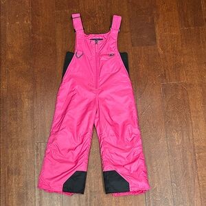 Rawik Kid’s Pink Snow Bib Overalls, Size 4